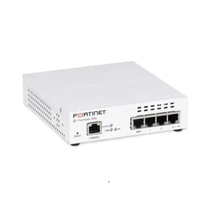 FortiGate-30G 4 x GE RJ45 ports (including 3 x Internal Ports, 1 x WAN Ports)
