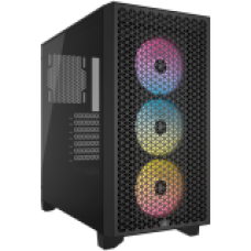 Corsair 3000D RGB Tempered Glass Mid-Tower, Black<br>