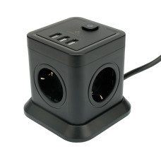 Сетевой фильтр Cablexpert Tower, TWR-4-U3-B-3, 4р, 10А, 3xUSB, 3.1А, 3м, ур.защ. 2+, коробка черный<br>Кнопка включения/отключения питания USB-портов
Защита от импульсных перенапряжений
Защитные шторки на розетках
3 USB-порта (2*USB A + USB C) для зарядки