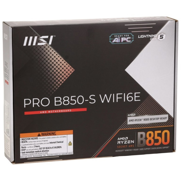 MSI PRO B850-S WiFi6E