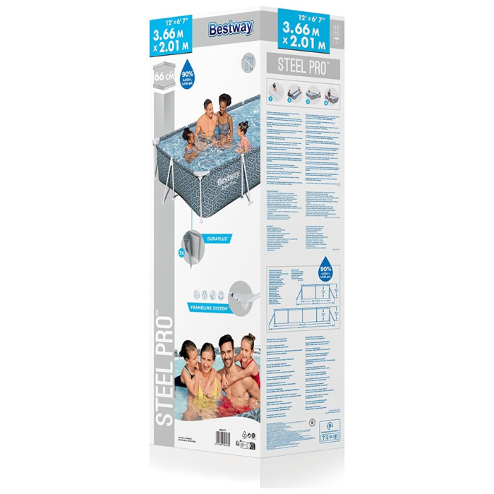 Бассейн каркасный Bestway 561FT, 366x201x66 см