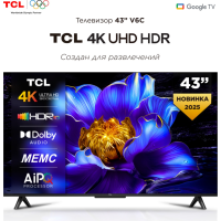 TCL 43V6C 109 см черный