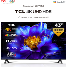 TCL 43V6C 109 см черный