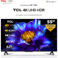 TCL 55V6C 140 см черный