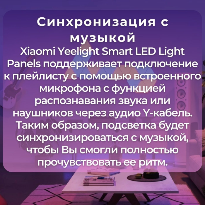 Xiaomi декоративный светильник Yeelight Smart Light Panels YLFWD-0012/0013-F1, пластик