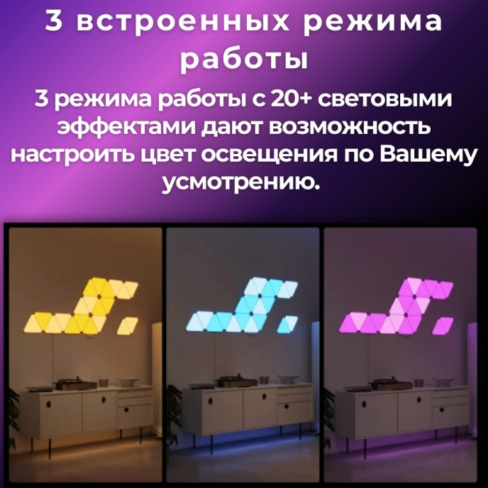 Xiaomi декоративный светильник Yeelight Smart Light Panels YLFWD-0012/0013-F1, пластик