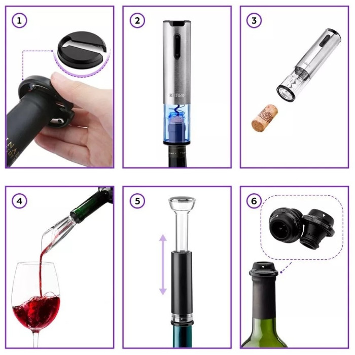 Kitfort аэратор для вина KT-4041 черный 3 шт