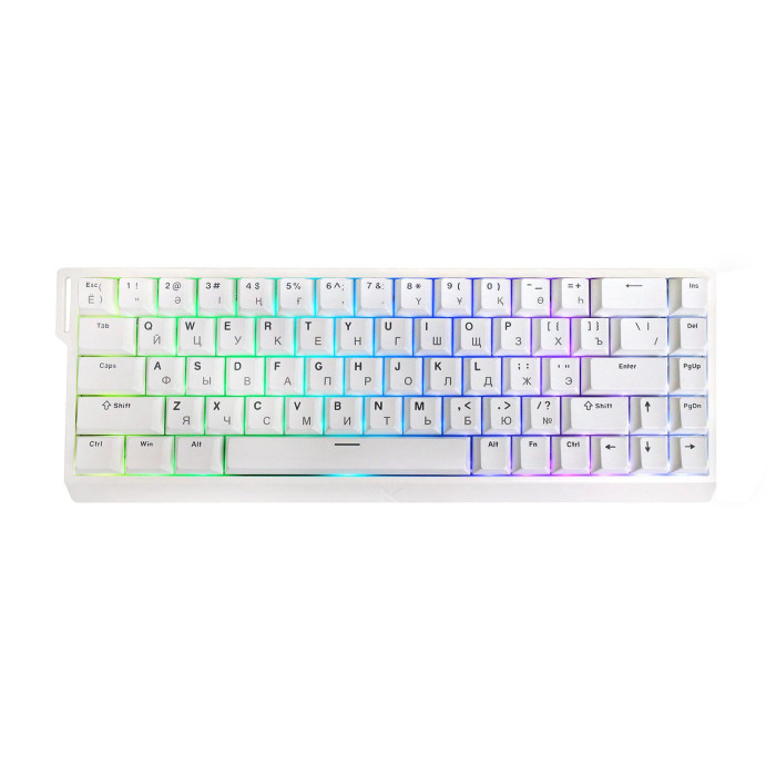 KeyBoard USB, MCHOSE Ace 68 White, Ice Blue Magnetic Switch, MC-Ace68-15, wired