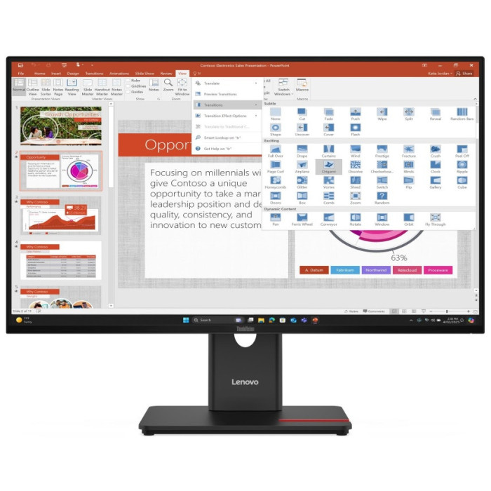 27" Lenovo 64A5MAT6EU черный