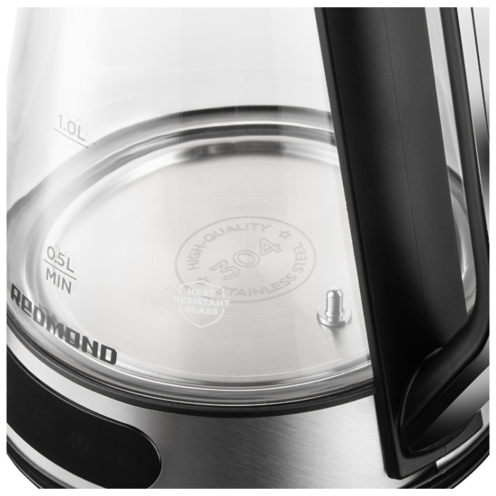Электрочайник REDMOND KG222 черный, серебристый