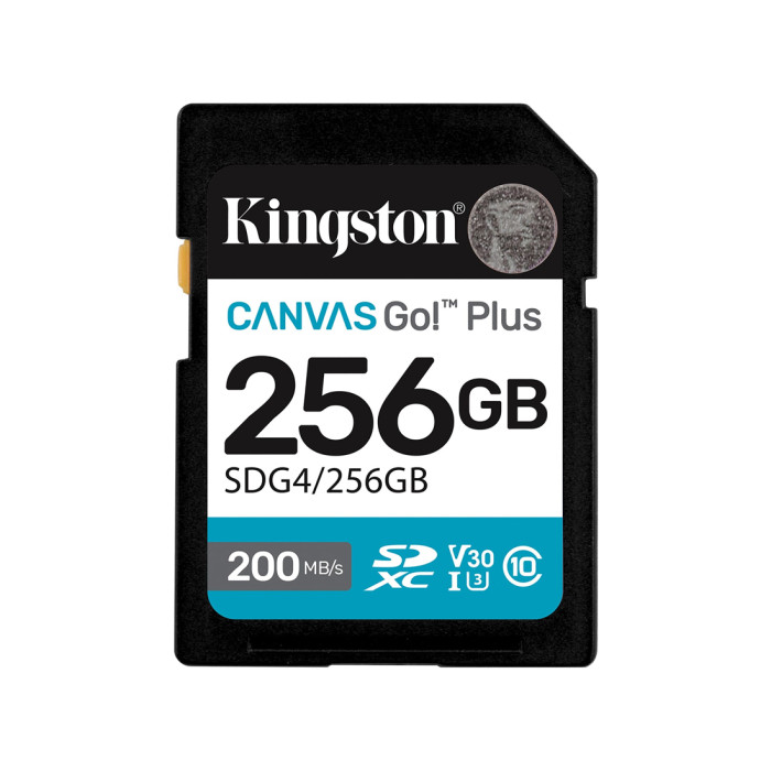 Карта памяти Kingston SDG4/256GB Canvas Go Plus Gen4 C10 UHS-I U3 V30 256GB<br>76710