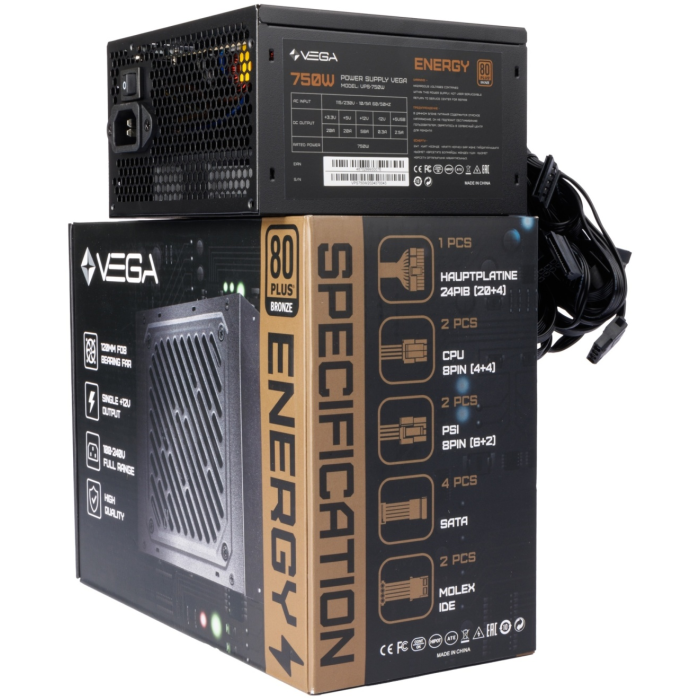 Блок питания Vega ENERGY +Bronze 750w