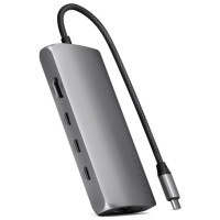 SATECHI USB-C MultiPort Adapter 8K with Ethernet V3 - Space Gray