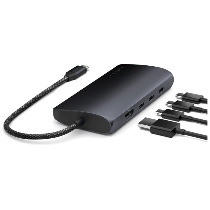 SATECHI USB-C MultiPort Adapter 8K with Ethernet V3 - Midnight<br>