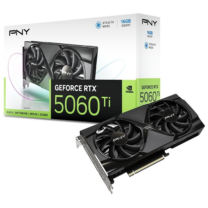 PNY RTX 5060 Ti 16GB, VCG5060T16DFXPB1 16 Гб