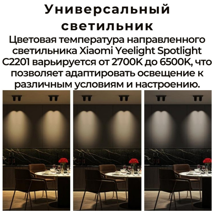 Yeelight трековый светильник YLDDL-0084-B