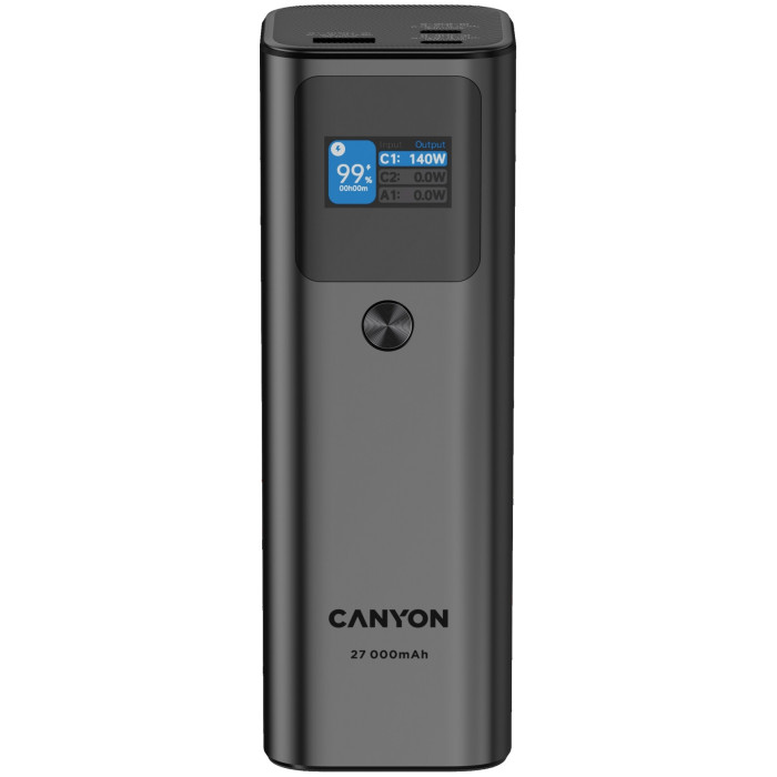 Внешний аккумулятор Canyon PB-2010 P 27000 мАч 140 Вт черный