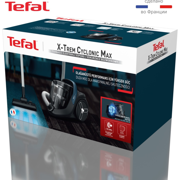 Tefal X-Trem Cyclonic Max TW7B11EA черный, синий