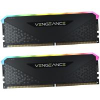 CORSAIR DDR4, 3200MHz 32GB 2x16GB Dimm, 16-20-20-38, XMP 2.0, Vengeance RGB RS Heatspreader, RGB LED, Black PCB, 1.35V, for AMD Ryzen & Intel XMP