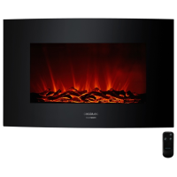 Камин электрический настенный Cecotec ReadyWarm 3500 Curved Flames черный