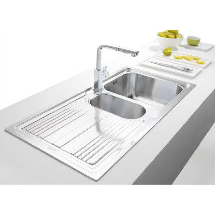 Кухонная мойка Franke LLX 651 3.5" NS 100х50х18 см, нержавеющая сталь, тон серебристый металлик