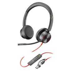 HP Poly BLACKWIRE 8225 STEREO USB-C HEADSET +USB-C/A ADAPTER 8X223AA черный