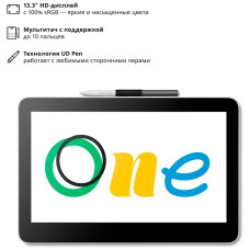 Графический планшет Wacom One 13 Touch pen display (DTH134W0B) Чёрный