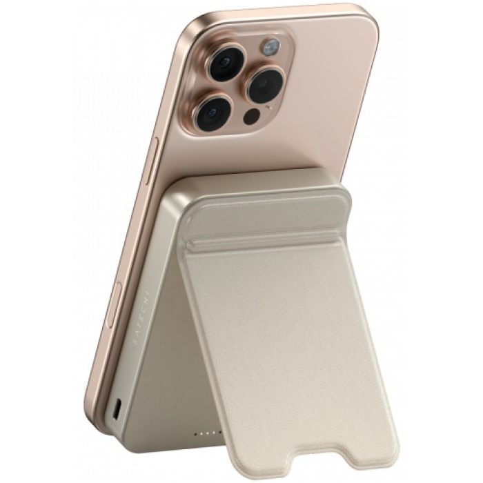 SATECHI Qi2 10K Magnetic Power Bank with Stand (Sand)<br>