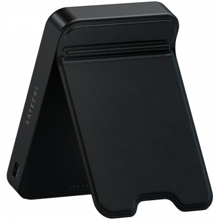 SATECHI Qi2 10K Magnetic Power Bank with Stand (Black)<br>