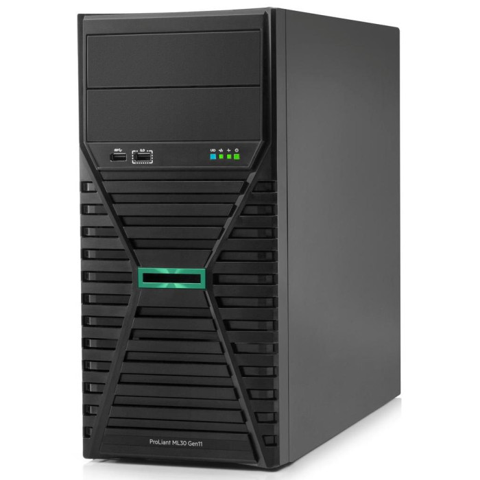 Сервер HPE/ML30 Gen11/1/Xeon/E-2414 (4C/4T 12Mb)/2,6 GHz/32 Gb/Intel VROC/4LFF NHP/2x1TB SATA HDD/4x1GbE/1 x 350W NHP<br>246179