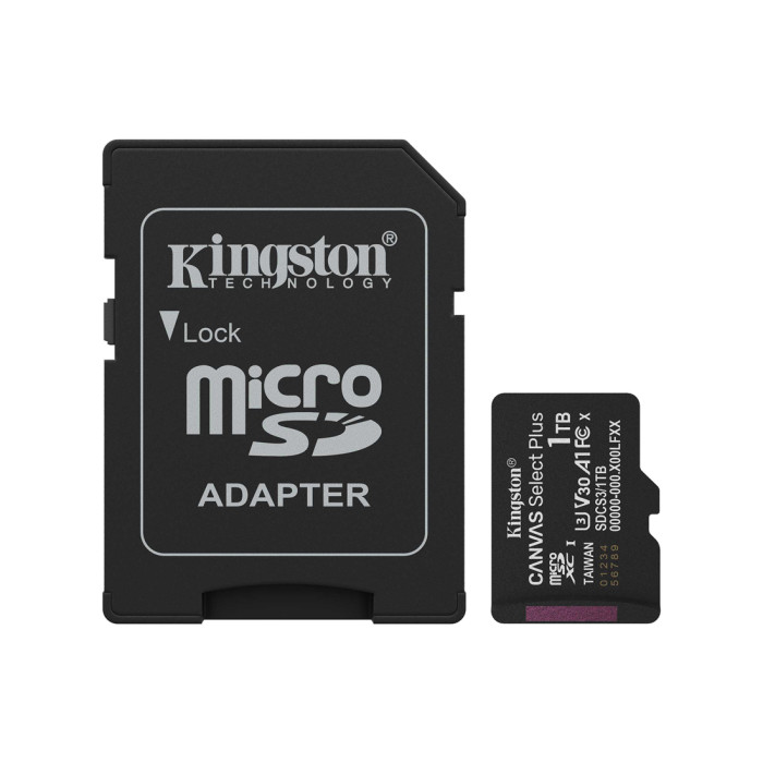 Карта памяти Kingston SDCS3/1TB Canvas Select Plus A1 U3 V30 1TB<br>80053