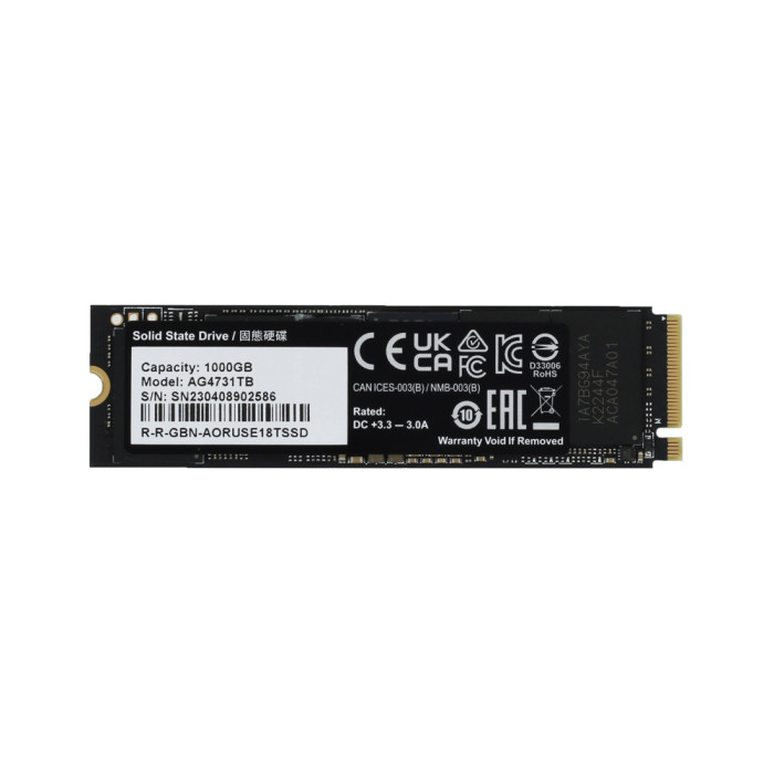 Твердотельный накопитель внутренний Gigabyte 7300 AORUS AG4731TB N 1TB M.2 2280 PCI-E 4.0x4 w/o heat<br>80249