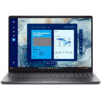 Ноутбук Dell/Pro 16 PC16250/3г/Core Ultra 5/235U/2 GHz/16 Gb/SSD/512 Gb/No ODD/Graphics/integrated/16 ''/1920x1200/Windows 11/Pro/Backlit Kb/Fingerpri