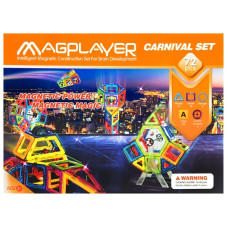 Конструктор Magplayer Магнитный конструктор, деталей 72 шт