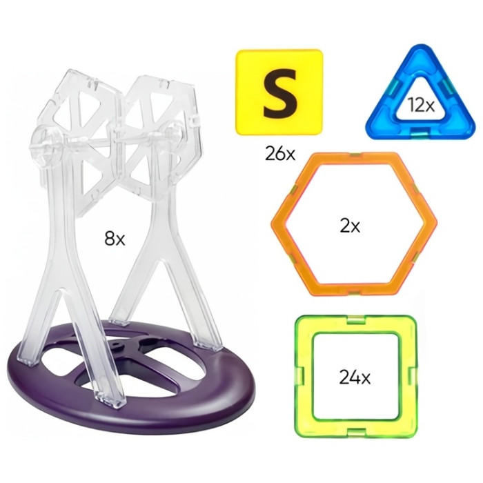 Конструктор Magplayer Магнитный конструктор, деталей 72 шт