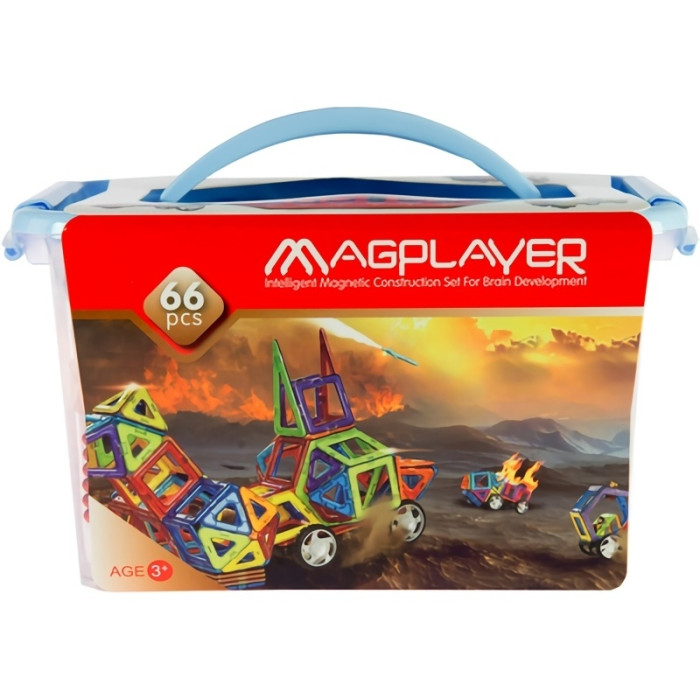 Конструктор Magplayer Магнитный конструктор, деталей 66 шт