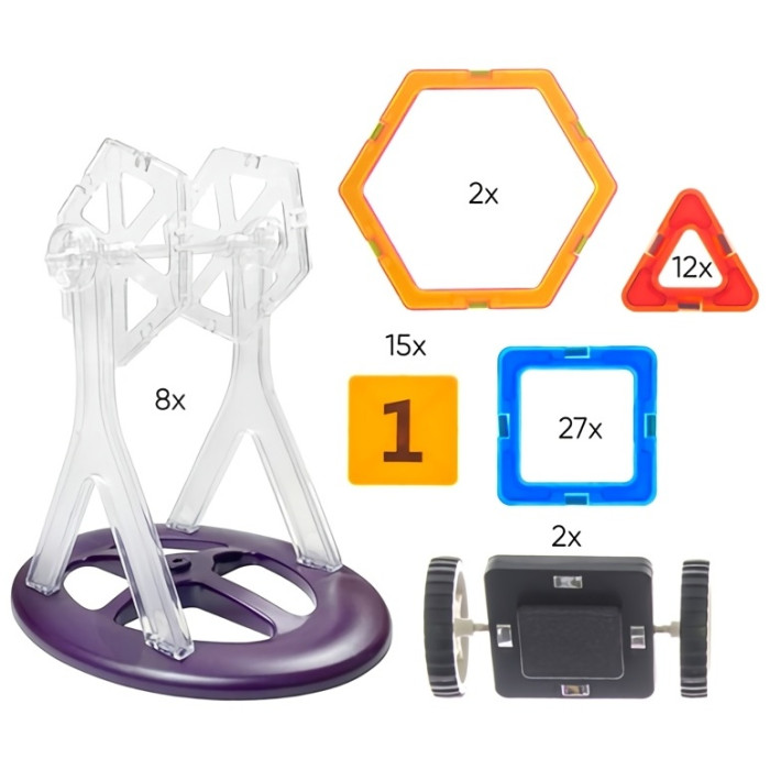 Конструктор Magplayer Магнитный конструктор, деталей 66 шт