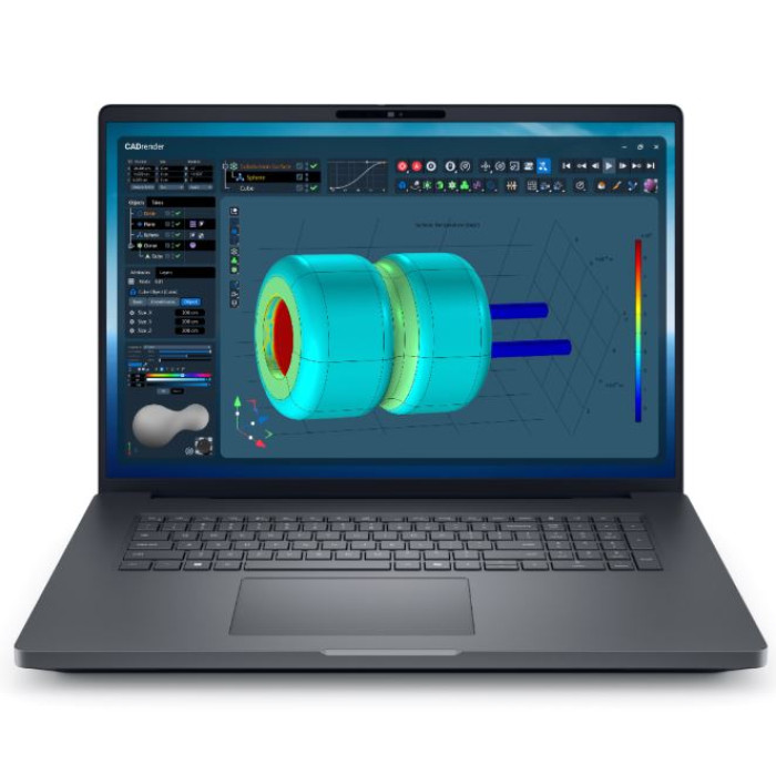 Мобильная рабочая станция Dell/Pro Max 18 Plus MB18250/Core Ultra 7/265HX/2,3 GHz/32 Gb/SSD/512 Gb/No ODD/GeForce/RTX PRO 1000 Blackwell/8 Gb/18 ''/25