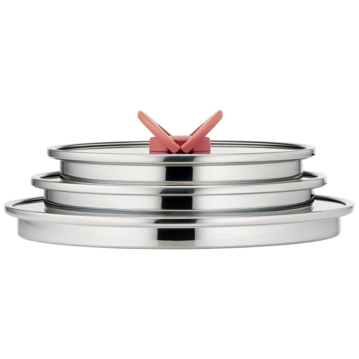 Tefal смешанный набор посуды Opti'Space G720S604 сталь 6 в 1
