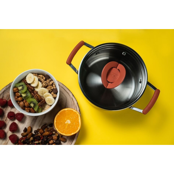 Tefal смешанный набор посуды Opti'Space G720S604 сталь 6 в 1