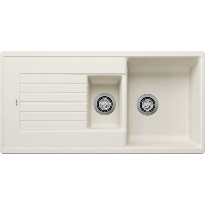 Кухонная мойка Blanco Zia 6 S - мягкий белый (527207) 100х50х19 см, искусственный камень, тон мягкий белый