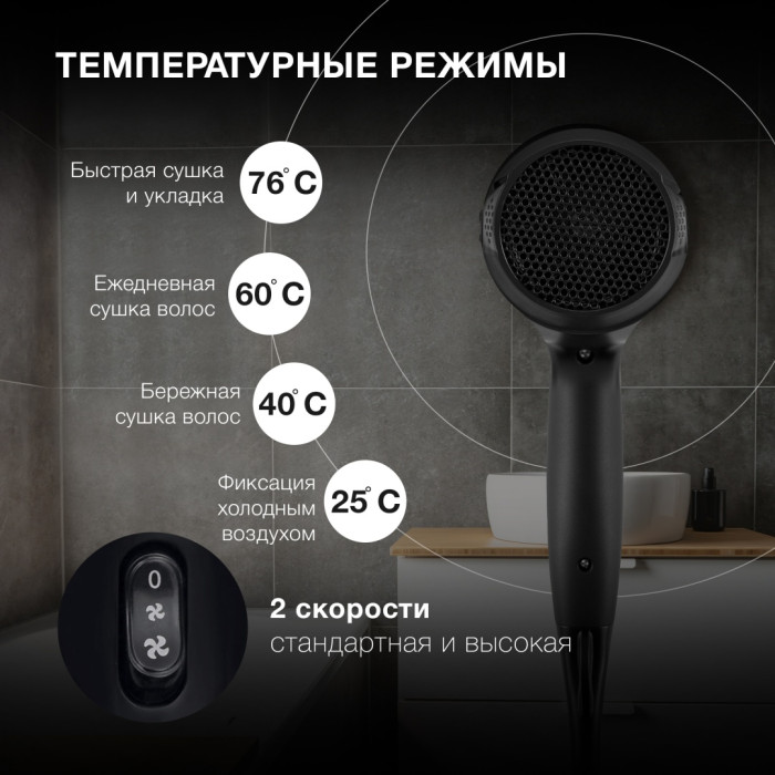 Hyundai H-HDI0750 фен 2200 Вт