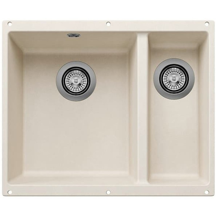Кухонная мойка Blanco Rotan 340/160-U мягкий белый (527144) 55.5х46х19 см, искусственный гранит, тон мягкий белый