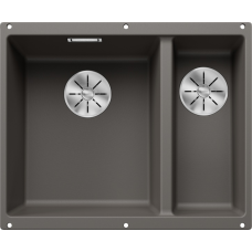 Кухонная мойка Blanco Subline 340/160-U LH вулканический серый (527345) 55.5х46х19 см, искусственный гранит, тон вулканический серый