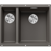 Кухонная мойка Blanco Subline 340/160-U RH вулканический серый (527346) 55.5х46х19 см, искусственный гранит, тон вулканический серый