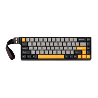 Keyboard USB AULA WIN68, Magnetic, Gray Wood switch, 68 keys EN/RU, wired, Black-Grey-Yellow