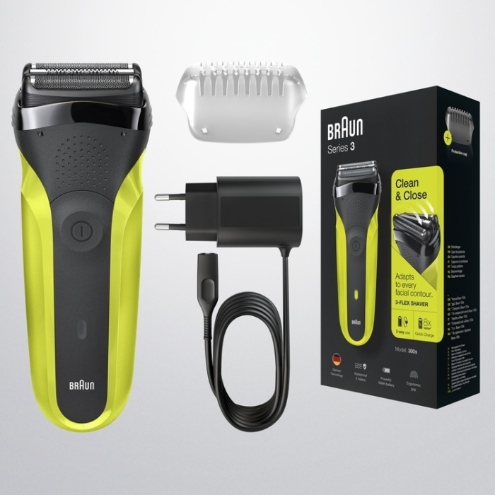 Braun Series 3 300s с 3 плавающими лезвиями, зеленый