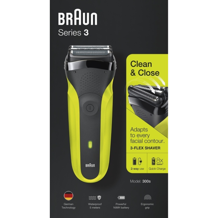 Braun Series 3 300s с 3 плавающими лезвиями, зеленый