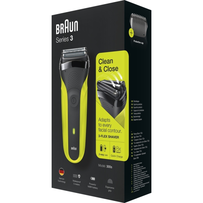 Braun Series 3 300s с 3 плавающими лезвиями, зеленый