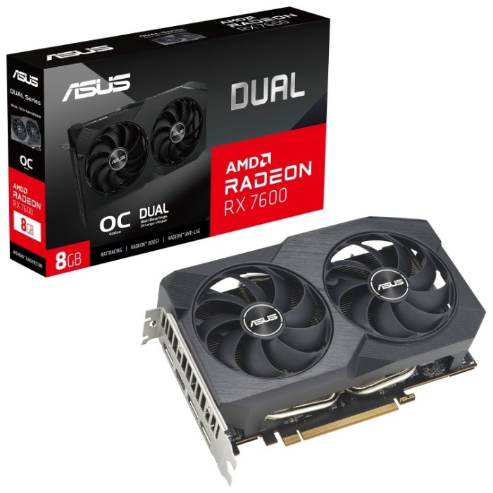 ASUS Dual Radeon RX 7600 OC DUAL-RX7600-O8G-V2 8 Гб